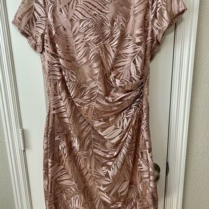 JS Collections Blush Leaf Pattern Dress